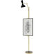 Clare 76 inch 60.00 watt Obsidian with Modern Brass Floor Easel Portable Light