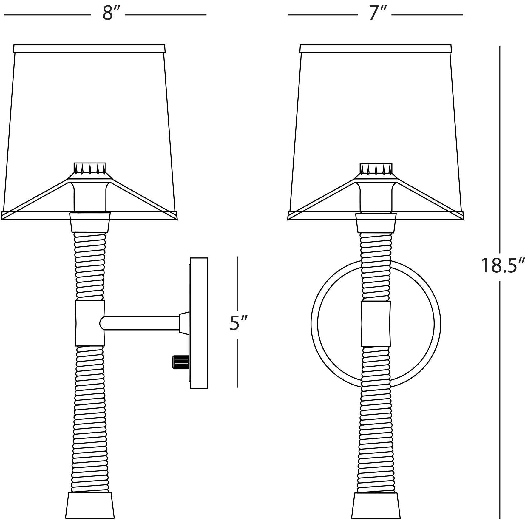 Hatteras 1 Light 7 inch Natural Rope with Deep Patina Bronze Wall Sconce Wall Light in Cream Heather Linen