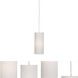 Elena 1 Light 6 inch Painted White Pendant Ceiling Light in Pearl Dupioni