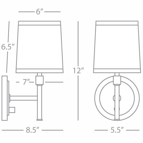 Bandit 1 Light 7 inch Polished Nickel Wall Sconce Wall Light