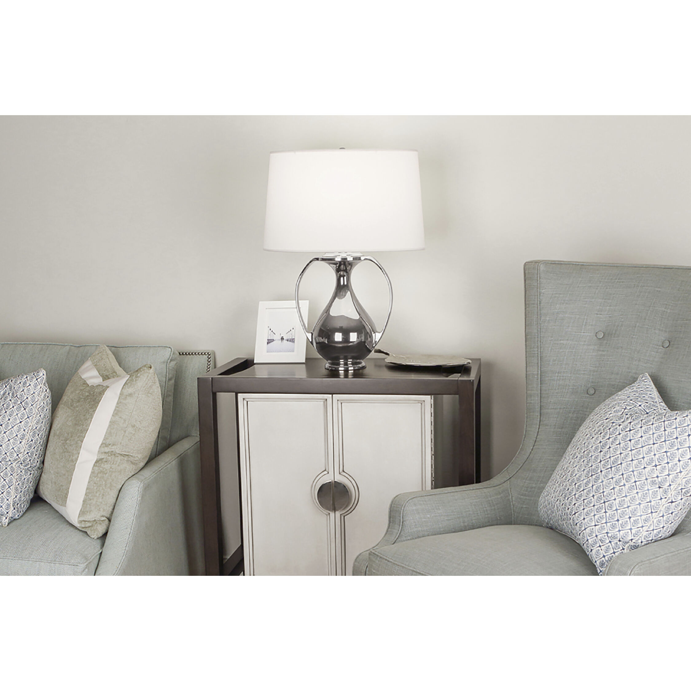 Belvedere 26.25 inch 150.00 watt Polished Nickel Table Lamp Portable Light