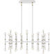 Kane LED 38.25 inch Matte Daisy with Modern Brass Pendant Ceiling Light