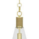 Hatteras LED 11.75 inch Natural Rope with Modern Brass Pendant Ceiling Light