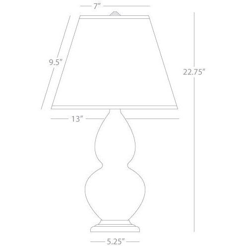 Small Double Gourd 22.75 inch 150 watt Sunset Glazed Ceramic with Antique Silver Accent Lamp Portable Light in Sunset Yellow, Lavender with Plum