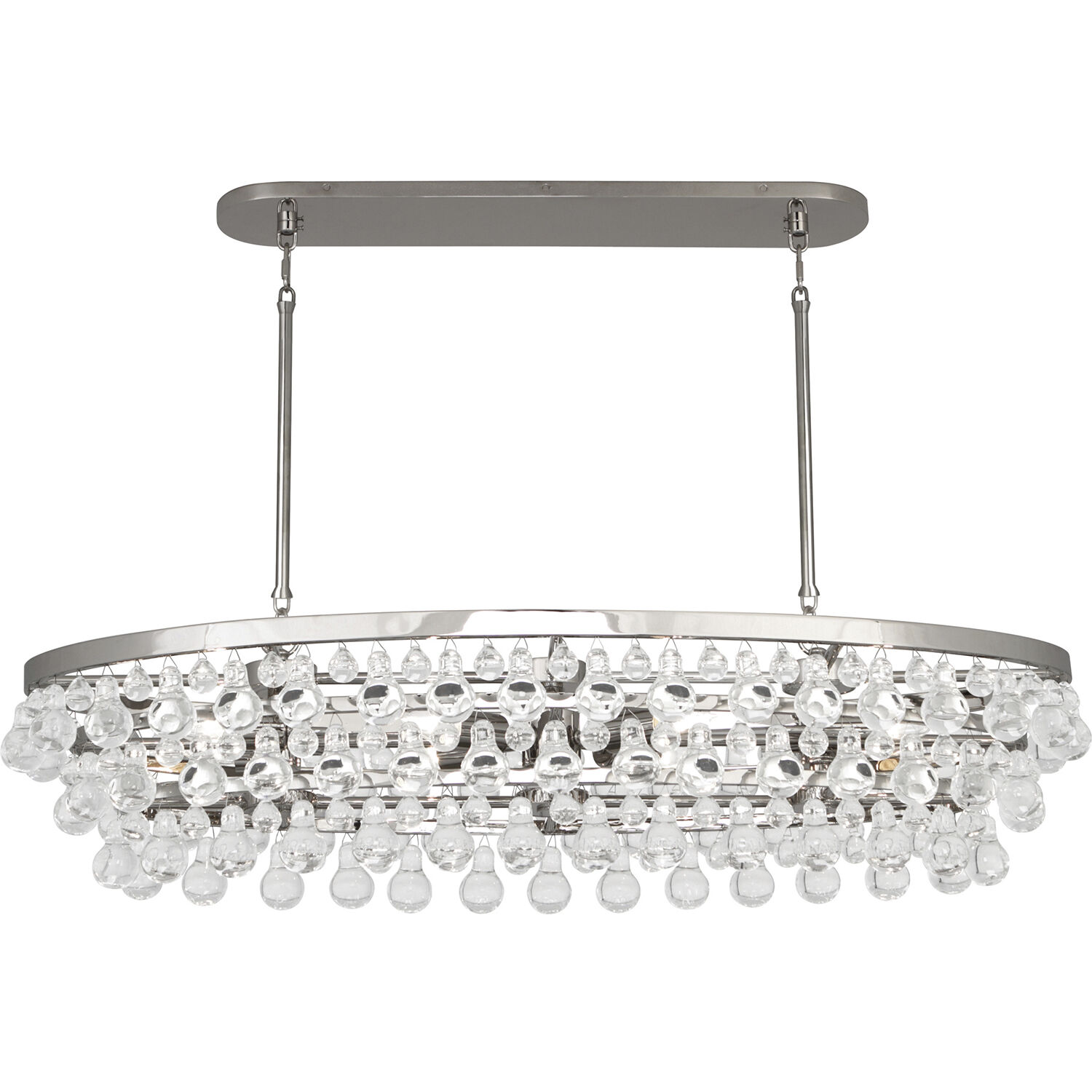 Bling 8 Light 42.75 inch Polished Nickel Chandelier Ceiling Light