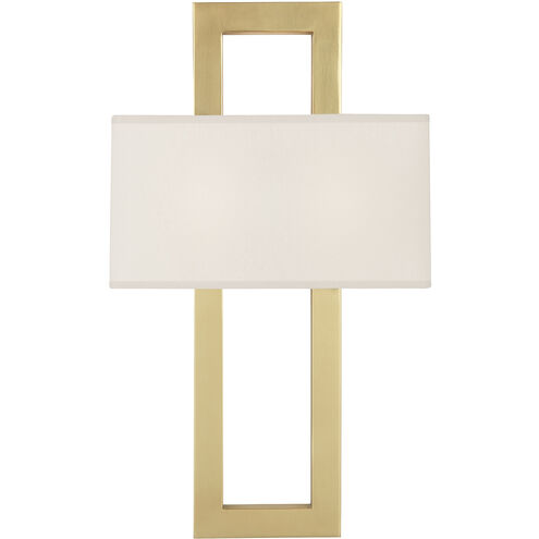 Doughnut 2 Light 15 inch Antique Brass Wall Sconce Wall Light in Snowflake