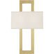 Doughnut 2 Light 15 inch Antique Brass Wall Sconce Wall Light in Snowflake