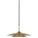 Axiom 3 Light 18.5 inch Polished Gold Pendant Ceiling Light, Diffuser at bottom so you can not see the bulb