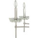 Cristallo LED 41 inch Polished Nickel with Lucite Chandelier Ceiling Light in Lucite Crystal