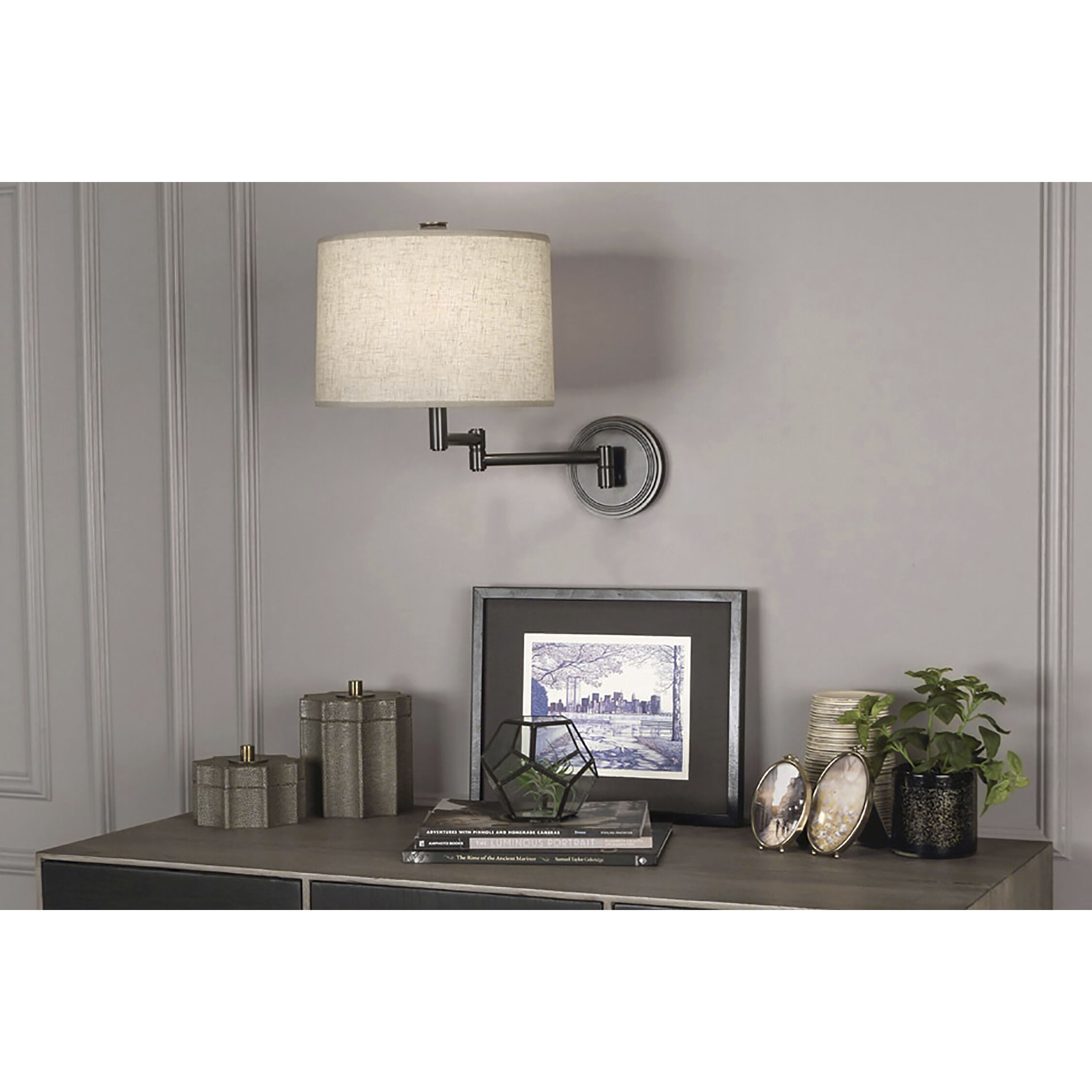 Sofia 11.5 inch 100.00 watt Deep Patina Bronze Wall Swinger Wall Light