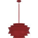 Pierce 3 Light 23 inch Ruby Red Pendant Ceiling Light