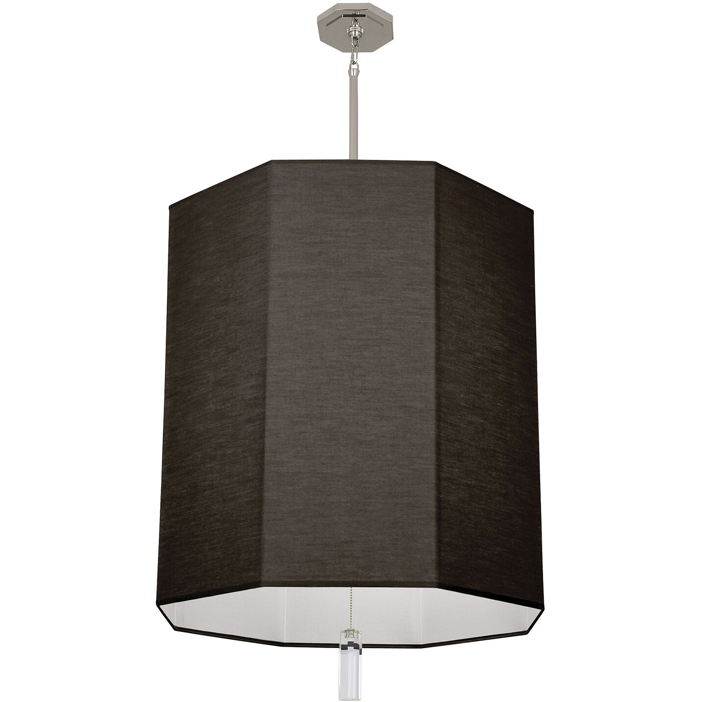 Kate 6 Light 22 inch Polished Nickel Pendant Ceiling Light in Raven Black
