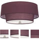 Decker 2 Light 17 inch Polished Nickel Flushmount Ceiling Light in Vintage Wine