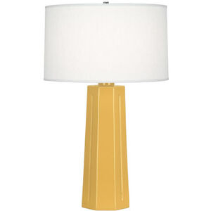 Mason 26 inch 150 watt Sunset Yellow with Polished Nickel Table Lamp Portable Light in Oyster Linen