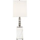 Oculus 28 inch 150 watt Antique Silver Table Lamp Portable Light in Oyster Linen