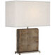 Oliver 22 inch 100 watt Unfinished Mango Wood with Patina Nickel Table Lamp Portable Light