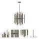 Kane 30 Light 17.75 inch Smokey Taupe with Polished Nickel Chandelier Ceiling Light in Smoky Taupe