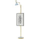 Clare 76 inch 60 watt Baby Blue and Lily with Modern Brass Floor Easel Portable Light