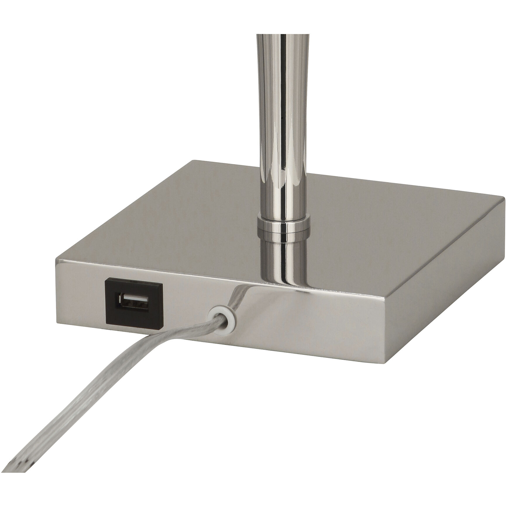 Juno 36.5 inch 150.00 watt Polished Nickel Table Lamp Portable Light in Black With Matte Silver