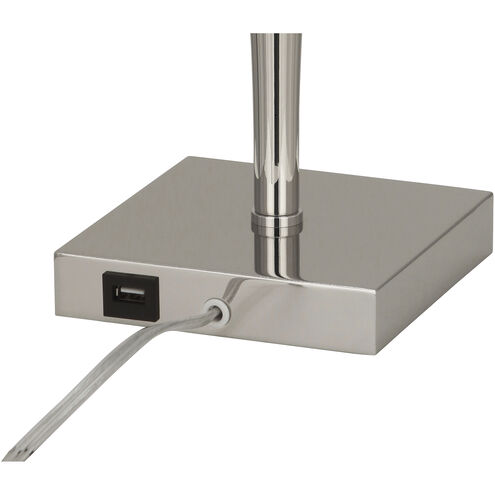 Juno 36.5 inch 150.00 watt Polished Nickel Table Lamp Portable Light in Black With Matte Silver