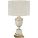 Annika 24 inch 60 watt Ivory Accent Lamp Portable Light in Ivory With Matte Gold