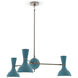 Clare 3 Light 27.75 inch Polished Nickel Chandelier Ceiling Light in Peacock
