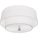 Decker 2 Light 17 inch Polished Nickel Flushmount Ceiling Light in Ascot White