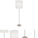 Kate 66.25 inch 150 watt Polished Nickel Floor Lamp Portable Light in Ascot White