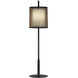 Saturnia 33 inch 60 watt Deep Patina Bronze Table Lamp Portable Light in Bronze Transparent With Ascot White