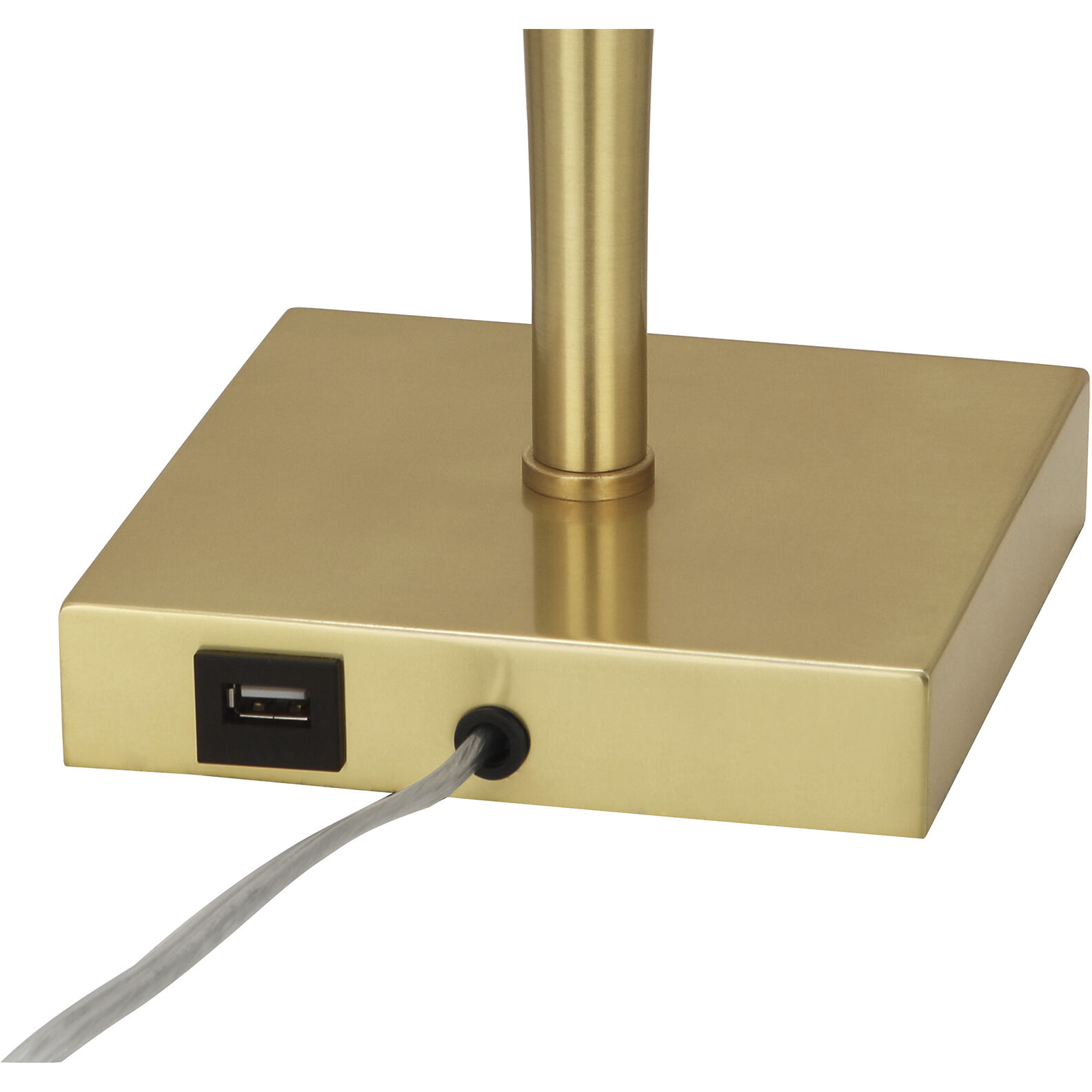 Juno 36.5 inch 150.00 watt Modern Brass Table Lamp Portable Light in Pearl Dupioni