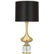 Jeannie 33.5 inch 150.00 watt Modern Brass Table Lamp Portable Light in Black with Gold