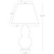 Small Double Gourd 22.75 inch 150 watt Ruby Red Glazed Ceramic with Deep Patina Bronze Accent Lamp Portable Light in Pearl Dupioni