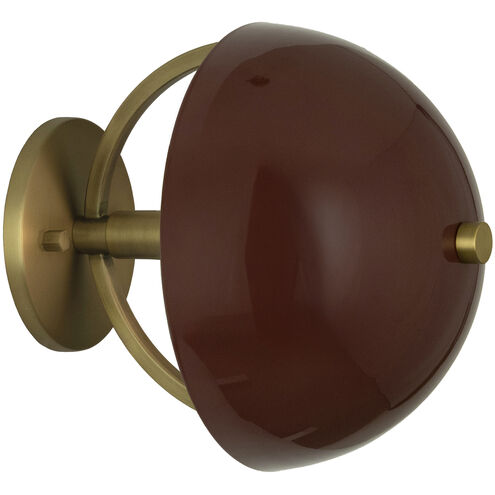 Mavisten Edition Copernica Wallchiere Wall Light in Polished Nickel, Oxblood, Lacquered Burnished Brass