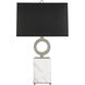 Oculus 28 inch 150.00 watt Antique Silver Table Lamp Portable Light in Black With White