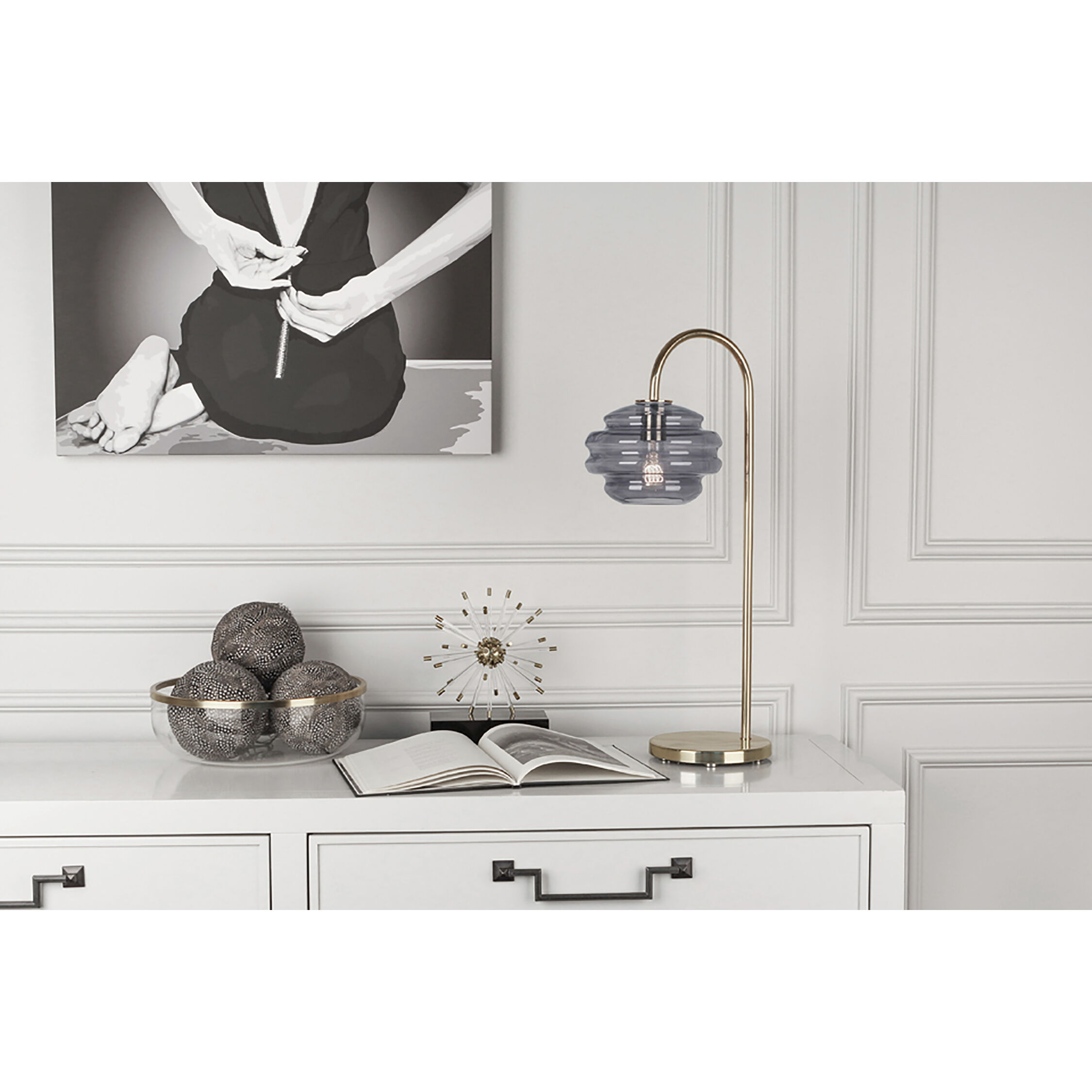 Horizon 27.75 inch 60.00 watt Smoke Gray Table Lamp Portable Light