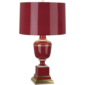 Annika 24 inch 60.00 watt Red Accent Lamp Portable Light in Red With Matte Gold