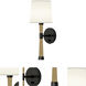 Hatteras 1 Light 7 inch Natural Rope with Deep Patina Bronze Wall Sconce Wall Light in White Fondine Fabric