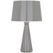 Pearl 29.38 inch 150.00 watt Smoky Taupe Table Lamp Portable Light in Polished Nickel, Smoky Taupe with Silver