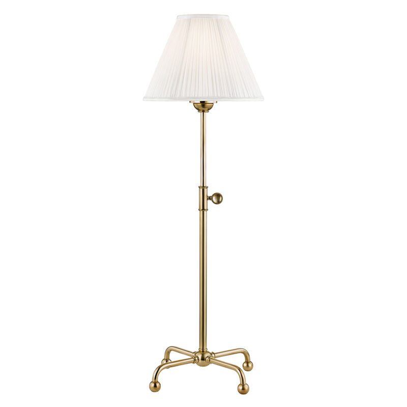 Classic No.1 24 inch 60 watt Aged Brass Table Lamp Portable Light
