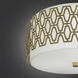 Marcel LED 16 inch Modern Brass Flush Mount Ceiling Light, Geometric Framing