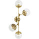 Celeste 4 Light 20 inch Modern Brass Wall Sconce Wall Light