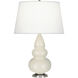 Small Triple Gourd 24.38 inch 150.00 watt Bone Accent Lamp Portable Light in Antique Silver