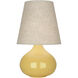 June 23.5 inch 150.00 watt Sunset Yellow Accent Lamp Portable Light in Buff Linen