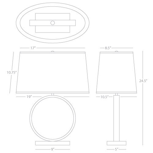 Logan 24.5 inch 150 watt Aged Brass Table Lamp Portable Light in Black With Copper