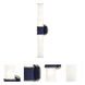 Kane 2 Light 5 inch Matte Midnight Blue with Polished Nickel ADA Wall Sconce Wall Light