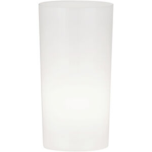 Rico Espinet Lua Vessel 18 inch 150 watt Oval White Cased Glass Accent Lamp Portable Light