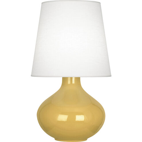 June 30.75 inch 150.00 watt Sunset Yellow Table Lamp Portable Light in Oyster Linen