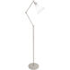 Alloy 10.75 inch 60.00 watt Polished Nickel Floor Lamp Portable Light in Cased White Glass