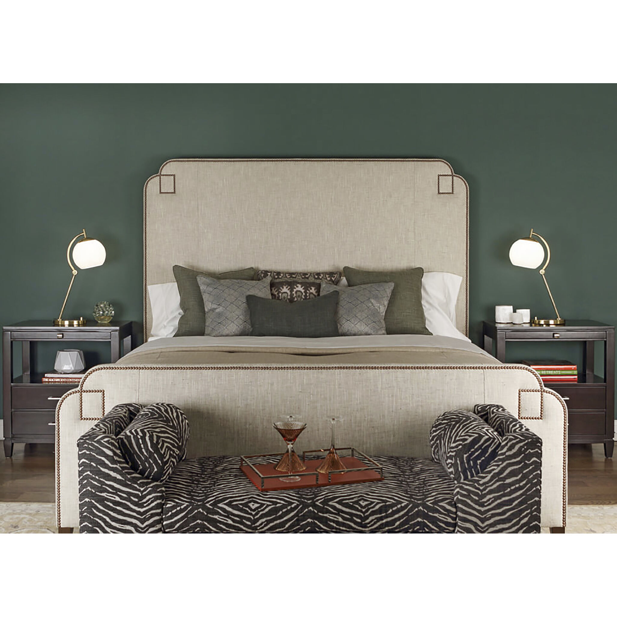 Nova 23.5 inch 100 watt Modern Brass Table Lamp Portable Light