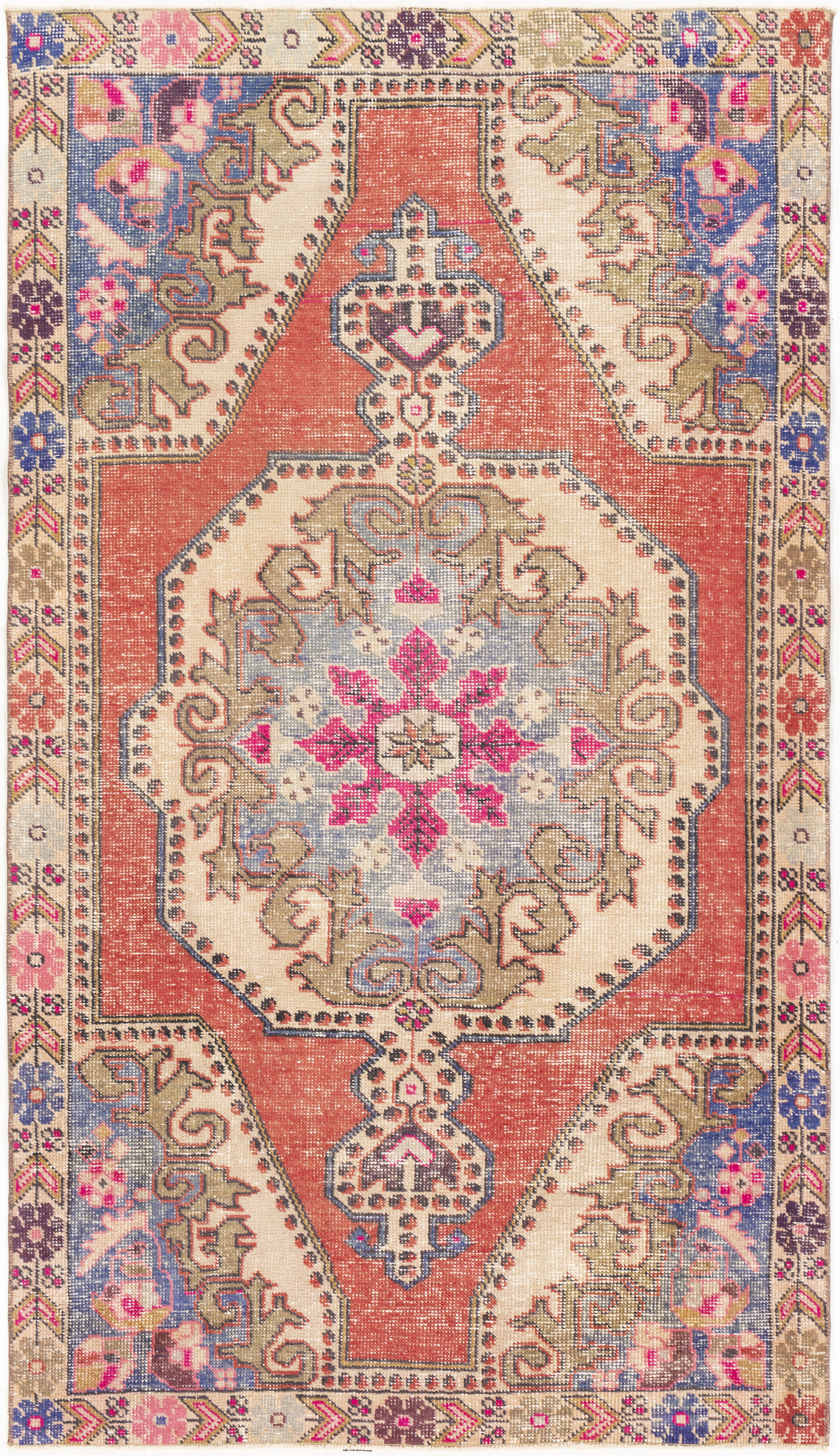 Antique One of a Kind 86 X 49 inch Rug, Rectangle